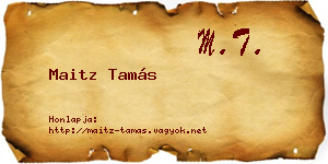 Maitz Tamás névjegykártya