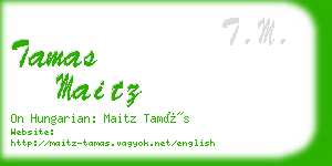 tamas maitz business card